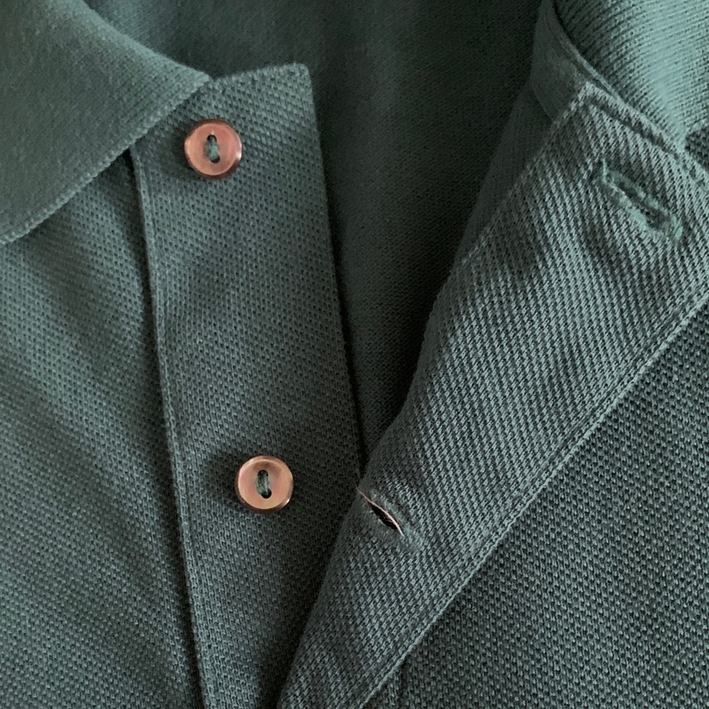 Lacoste Men's Green LS Polo Shirt - Picture 8 of 11